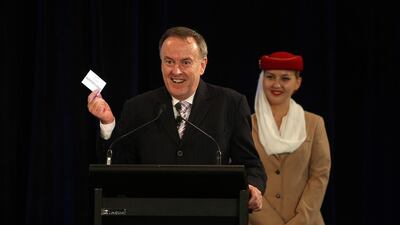 Terry Spargo during the Dubai World Cup 2013 press conference held at the IMAX theatre at Meydan racecourse in Dubai. Pawan Singh / The National file