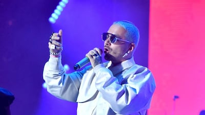 J Balvin during his Mawazine performance. EPA.