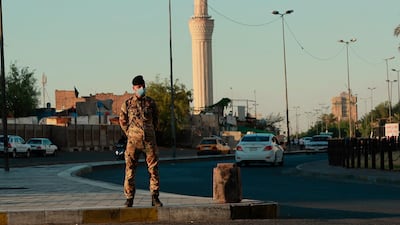 Iraqi security forces deployed during the Eid Al Fitr holidays in Baghdad. AP Photo