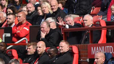 Ferguson gestures from the bench during the game. Getty
