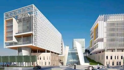 At full capacity, the three hospitals are expected to be able to hold 826 patients and cover 300,000 square metres. The project is one of more than a dozen to have been announced in Abu Dhabi. Courtesy Seha