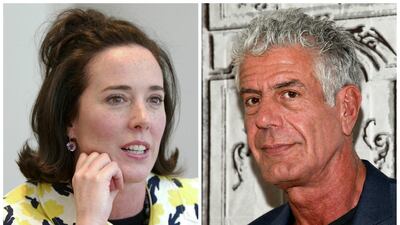 Fashion designer Kate Spade and chef Anthony Bourdain both suffered from depression. Bebeto Matthews / AP, Andy Kropa / Invision
