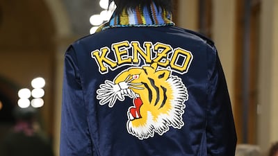 Nigo created varsity style jackets, emblazoned with the tiger head motif from the 2010s.