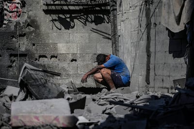 Destruction following an Israeli air strike in Al Shati refugee camp in Gaza city, despite the ceasefire. EPA