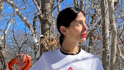 Author Athena Calderone in Anya Hindmarch's 'Women At Work' tee