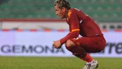 The Roma defender Philippe Mexes is visibly dejected after the 2-1 defeat at Udinese on Wednesday.