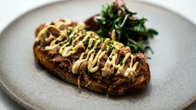 Duck toast at Distillery