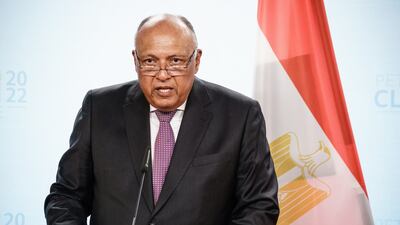 Egyptian Foreign Minister Sameh Shoukry urged countries to remain focused on climate change and not be derailed by current conflicts and crises. EPA