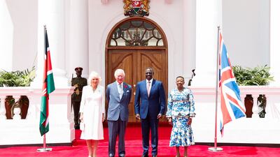 King Charles and Queen Camilla are hosted by Kenya's President William Ruto and Ms Ruto. Reuters