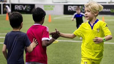 Boost sponsored sports and other activities for more than 100 children from low-income families. Reem Mohammed / The National