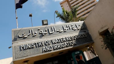 A man walks in front of the Ministry of Water Resources and Irrigation headquarters in Cairo during a meeting between Egypt, Ethiopia and Sudan over disputed Nile dam. Reuters