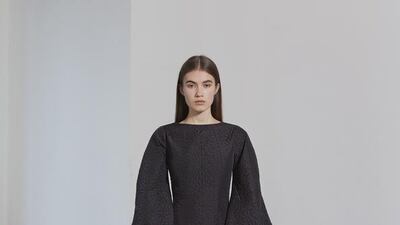 A new-season midi dress by Wadha Al Hajri. Courtesy of Moda Operandi