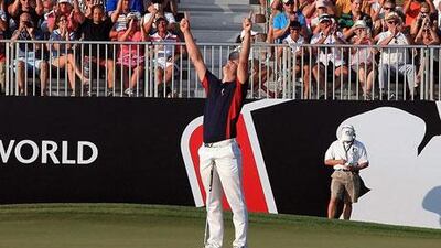 Luke Donald, the world No 1, became the first man to top the rankings on both the European and US tours yesterday with his third-place finish at the Dubai World Championship.