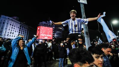 Fans celebrate in Buenos Aires after Argentina won the Copa America with a 1-0 victory over arch rivals Brazil.