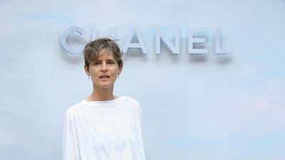 Stella Tennant attends the Chanel Haute Couture Winter 2018/2019 show at Paris Fashion Week in July 2018. Getty Images