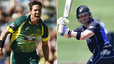 Co-hosts Australia and New Zealand face off at the 2015 Cricket World Cup on February 28. (Photos: Matt King / Getty Images and Marty Melville / AFP)