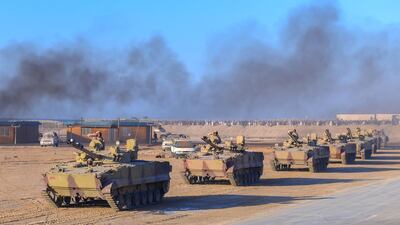 Union Fortress 5 military parade in Ajman. Wam