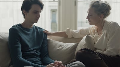 Kodi Smit-McPhee as Nicholas Ravenscroft, left, and Cate Blanchett as Catherine Ravenscroft in Disclaimer. Photo: Apple TV+