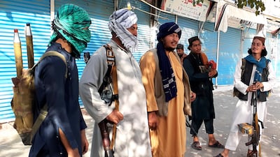 Taliban fighters in Kunduz city, northern Afghanistan. AP