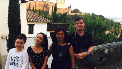 Peter Loughran and his family. From left to right: Niamh (13), Ciara (14), Aida (53) and Peter (53). Courtesy Peter Loughran