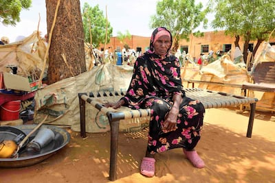 A woman at the Al Rahmaniya camp for displaced people near Al Obeid in Kordofan region. AFP