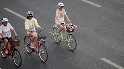 The flat 4km Downtown family route followed Sheikh Mohammed Bin Rashid Boulevard