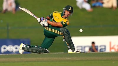 JP Duminy did not hit much boundaries but his sharp running in the middle overs were remarkable for South Africa. Satish Kumar / The National