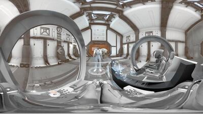 A still from the new virtual reality video that images a city on Mars in 2017