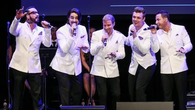 AJ McLean, Kevin Richardson, Brian Littrell, Nick Carter and Howie Dorough of the Backstreet Boys. AP