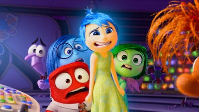 In Inside Out 2, Joy, Sadness, Anger, Fear and Disgust aren’t sure how to feel when Anxiety shows up unexpectedly. Photo: Disney/Pixar