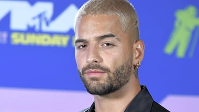 Maluma attends the 2020 MTV Video Music Awards, on Sunday, August 30, 2020. Getty Images