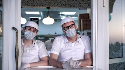Americans Raj Dagstani and his teenage son Sebastian opened pizza restaurant Marmellata near Mina Zayed last year. The catch is, it’s only open one night a week - Thursdays. Victor Besa / The National