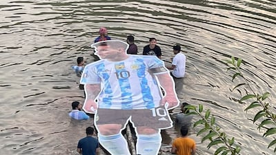 Lionel Messi is hoping to leave opposition defences all at sea during the World Cup. Photo: Pullavoor football fans