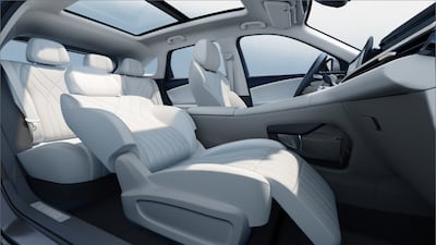It is upholstered in leather, with seat ventilation being a standard feature. It also has a touchscreen infotainment system and a rearview camera