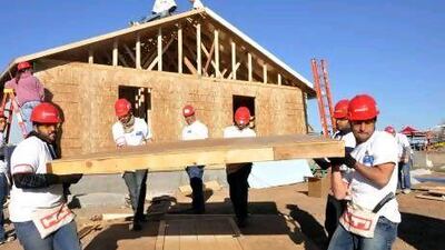 Takatof projects take place in many countries, including building houses in the United States.