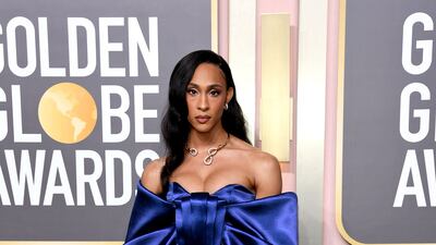 Michaela Jae Rodriguez wears Balmain. AFP