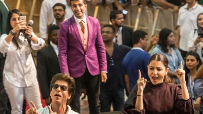 Shah Rukh Khan and co-star Anushka Sharma were in the Emirates to promote their newest film Jab Harr Met Sejal. Antonie Robertson / The National