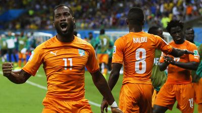 25) Didier Drogba (Ivory Coast) 65 goals in 105 games. Ratio: 0.62. EPA