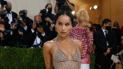 Zoe Kravitz, in Saint Laurent, at the 2021 Met Gala. Reuters