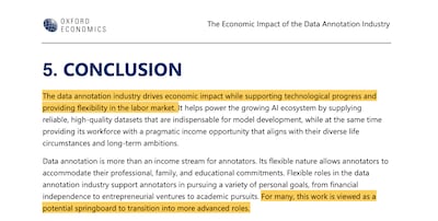 An Oxford Economics report seeks to learn more about the many workers who regularly help to label data from which AI learns.
