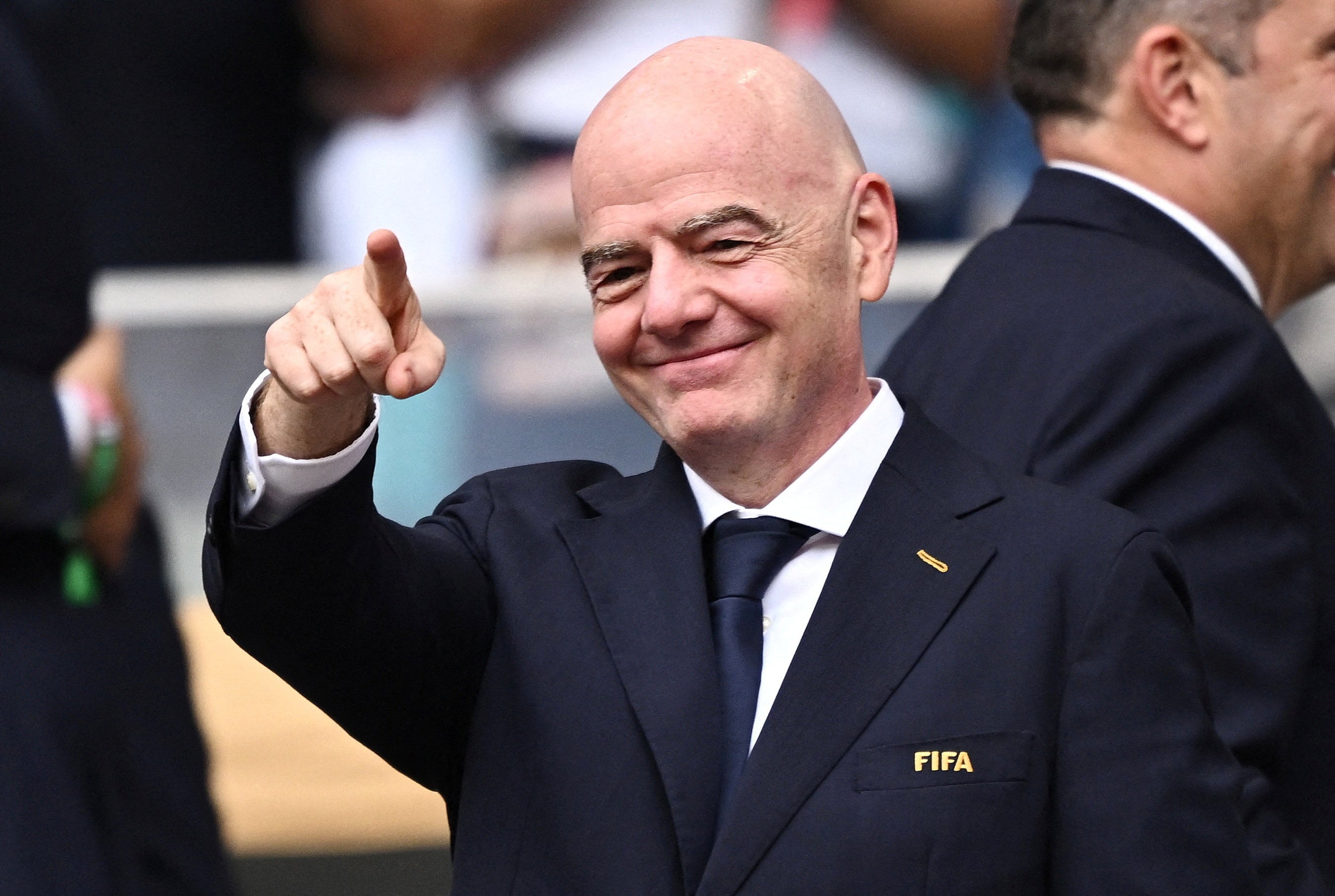 Image linked from the original feed: Infantino defends plan to sell World Cup stakes but could Uefa launch boycott?