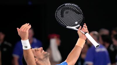 Novak Djokovic after his win. AP