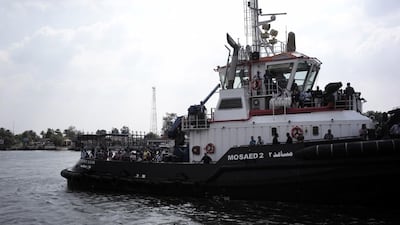 The Egyptian army began work 10 months ago on the new canal, built alongside the existing 145-year-old historic waterway at a cost of $8 billion. David Degner for The National