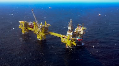 An oil rig platform on the North Sea, about 70 kilometres east of the Aberdeen, Scotland. AFP