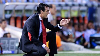 Unai Emery, during his time in charge of Sevilla, recorded a memorable victory over Valencia in the 2014 Europa League semi-finals, a feat he will be hoping ot repeat with Arsenal. Getty Images