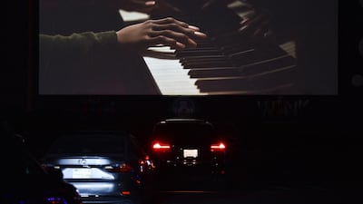 A drive-in cinema in Riyadh. Cinema halls have pivoted drive-in options to ensure business continuity amid the pandemic. AFP