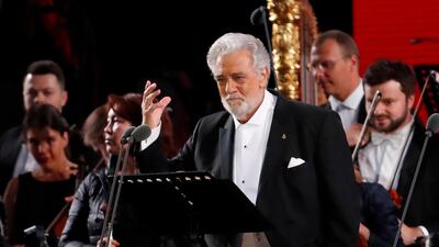 Spanish tenor Placido Domingo performs the opening shows of the Royal Opera House Muscat. AFP
