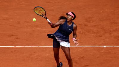 Naomi Osaka in action during her first round match against Lucia Bronzetti. Reuters