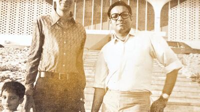 Sttar Kasim (r) and Rafiq Kasim at Dubai airport. An Instagram account called Gulf South Asia tells the stories and photos of South Asians in Gulf, and Khaleejis in South Asia - and focuses on telling stories away from stereotypes