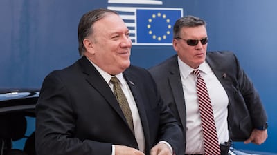 US Secretary of State Mike Pompeo arrives in Brussels on May 13, 2019 for talks on the Iran nuclear deal. Bloomberg